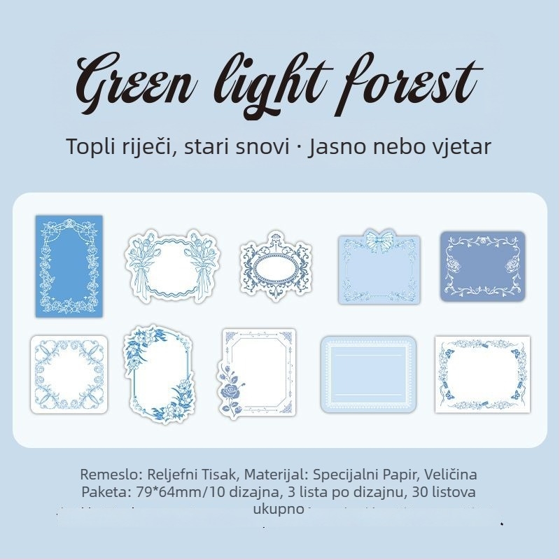 Infeel.Me posebni papir za bilješke – moderan i jednostavan papir s tiskom i čipkastim rubom; Brend: Infeel.Me; Materijal: Poseban papir; Stil: Moderan i jednostavan; Proces: Tisak; IP autorizacija: Ne