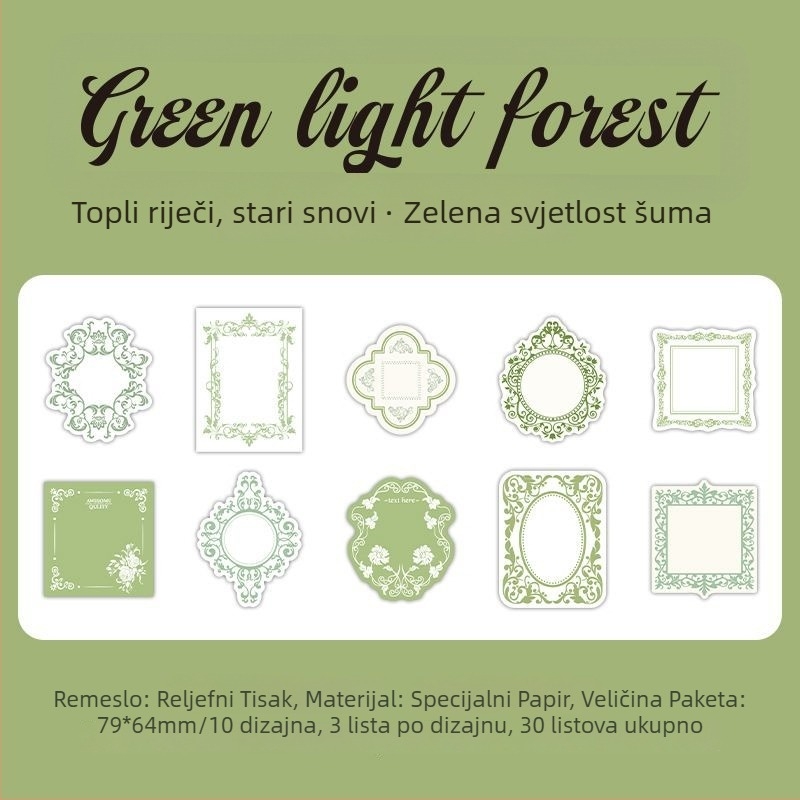 Infeel.Me posebni papir za bilješke – moderan i jednostavan papir s tiskom i čipkastim rubom; Brend: Infeel.Me; Materijal: Poseban papir; Stil: Moderan i jednostavan; Proces: Tisak; IP autorizacija: Ne