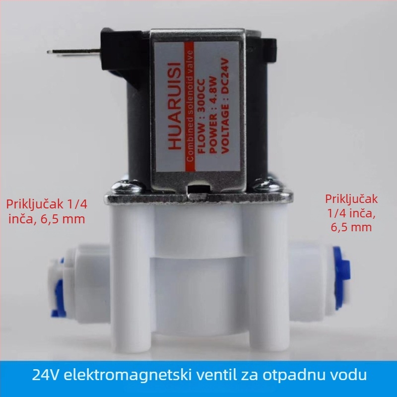 Ventil za pročišćivač vode sa 24V ulazom i 12V elektromagnetnim ventilom, automatsko ispiranje, 2/3 brze spojke