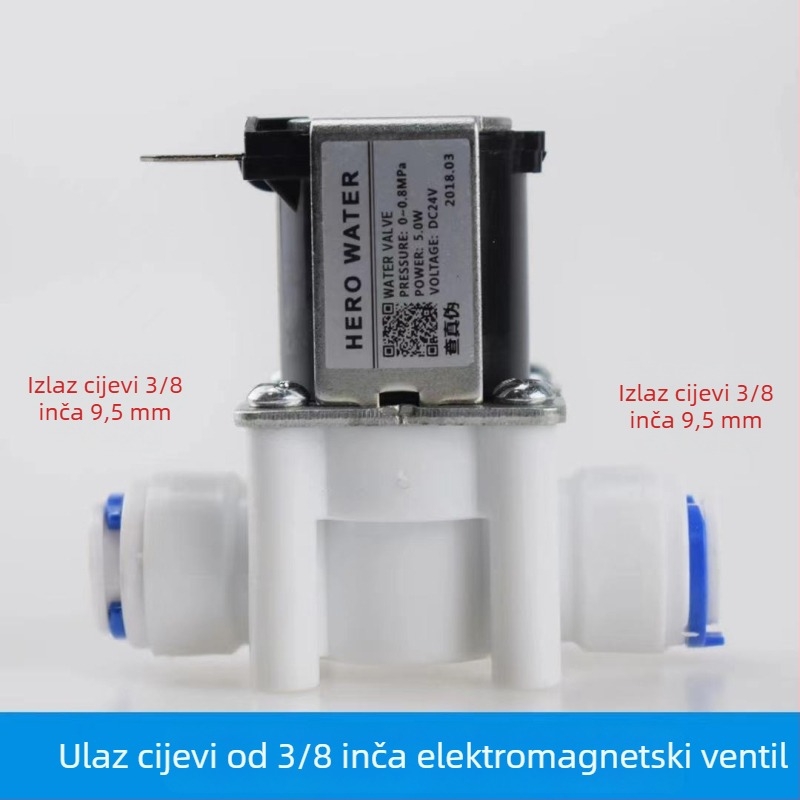Ventil za pročišćivač vode sa 24V ulazom i 12V elektromagnetnim ventilom, automatsko ispiranje, 2/3 brze spojke