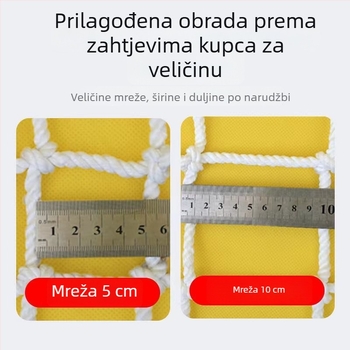 Prilagođena sigurnosna mreža protiv pada od najlona za gradilišta, bijela zaštitna mreža za tenis, i zaštitna mreža za stepenice