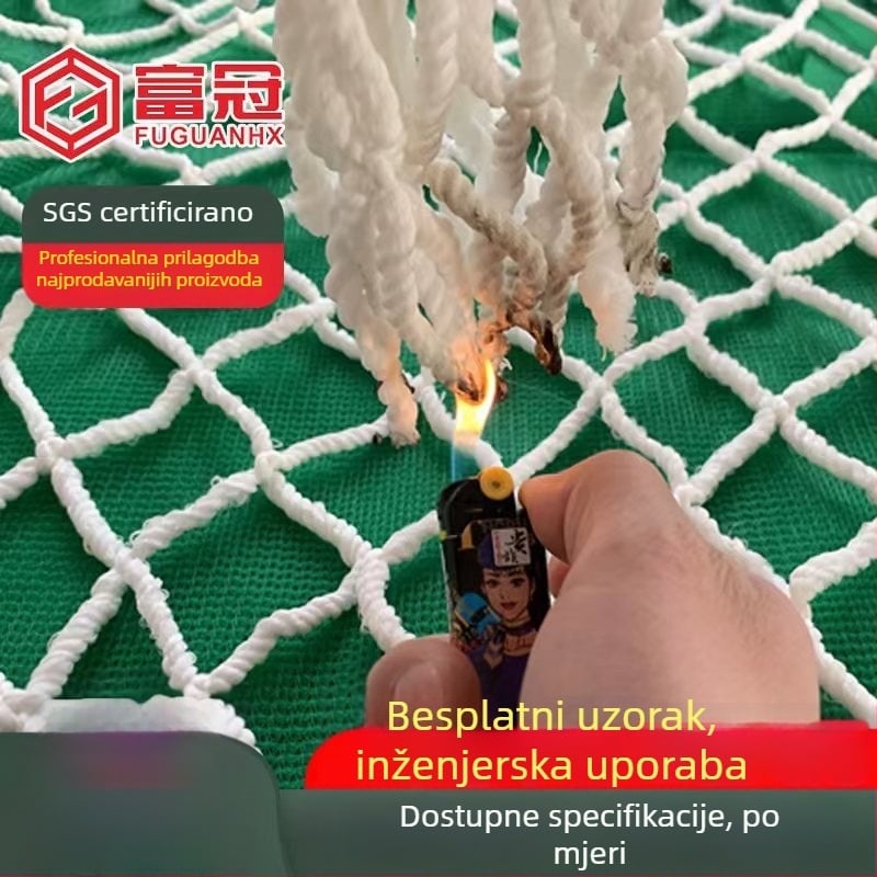 Prilagođena sigurnosna mreža protiv pada od najlona za gradilišta, bijela zaštitna mreža za tenis, i zaštitna mreža za stepenice