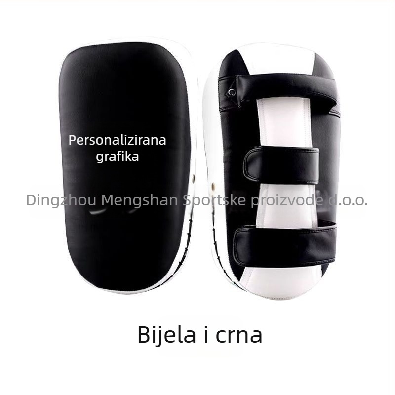 Zakrivljena ciljana ploha za trening boksa, Muay Thai i Taekwondo – PU materijal, model 40, težina 400 g, vertikalni stil