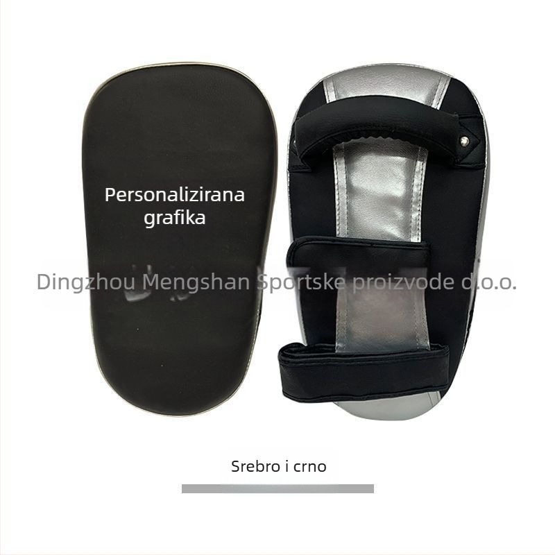 Zakrivljena ciljana ploha za trening boksa, Muay Thai i Taekwondo – PU materijal, model 40, težina 400 g, vertikalni stil