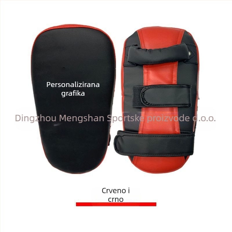 Zakrivljena ciljana ploha za trening boksa, Muay Thai i Taekwondo – PU materijal, model 40, težina 400 g, vertikalni stil
