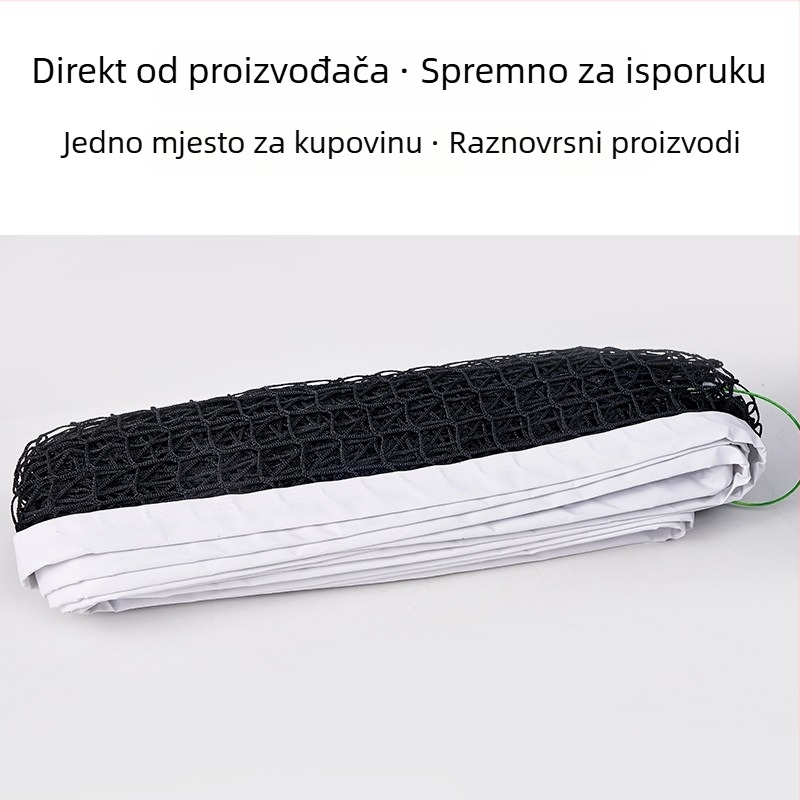 Teniska mreža, prijenosna, za unutarnje i vanjske uvjete, profesionalnog razreda, polietilenska mreža s čeličnom žicom