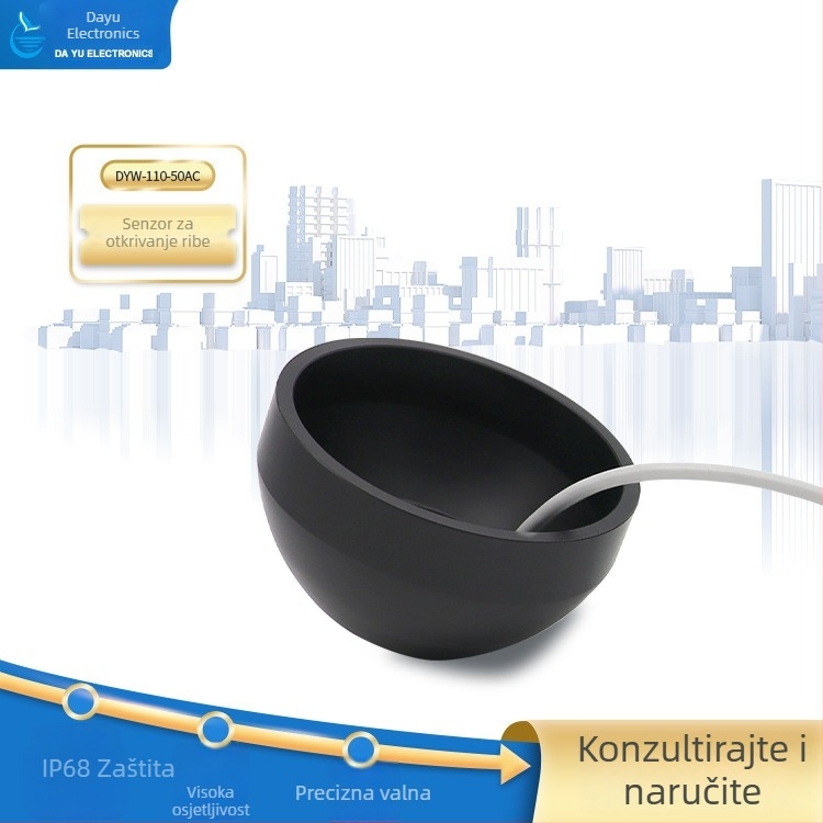 110K Ultrazvučni senzor ribolovnog sonara, bežični sondni modul (Model: DYW-110-50AC; Frekvencija: 110 kHz)
