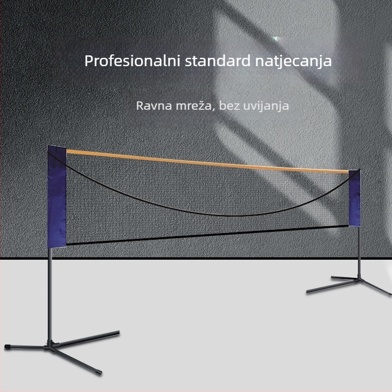 Prijenosni mrežni stalak za badminton s kolonom, sklopiv i demontiran; Wind brand; pogodan za badminton i tenis; mogućnost prilagođene obrade