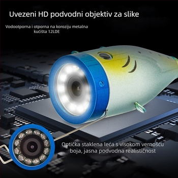7-inčni vodootporni ribolovni endoskop s 120° vidnim kutem, IP66, radna duljina 1000 mm, rezolucija 200 piksela