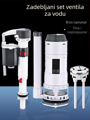 Set ventila za ispiranje od 3 inča za monoblok WC šolju s velikim promjerom odvodnog ventila i debelim odvodenim cijevima