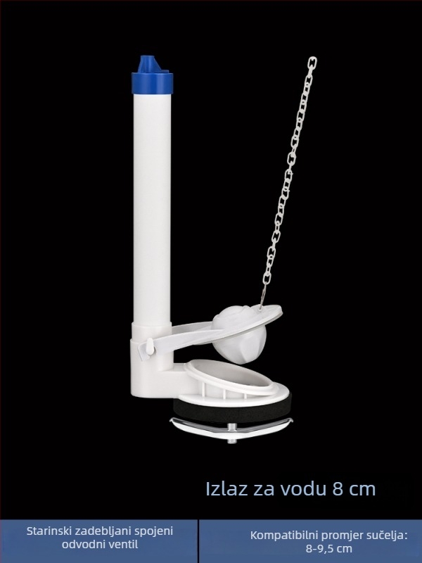 Set ventila za ispiranje od 3 inča za monoblok WC šolju s velikim promjerom odvodnog ventila i debelim odvodenim cijevima