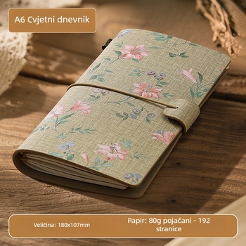 Notes s PU omotom i kopčom; Kreativan stil, unutarnji papir od drvne celuloze 100 g, 200–300 stranica
