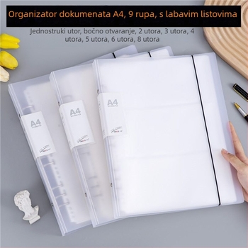 A4 registrator s 9 rupa i prozirnim umetcima – za kartice testa trudnoće i studentske ispite