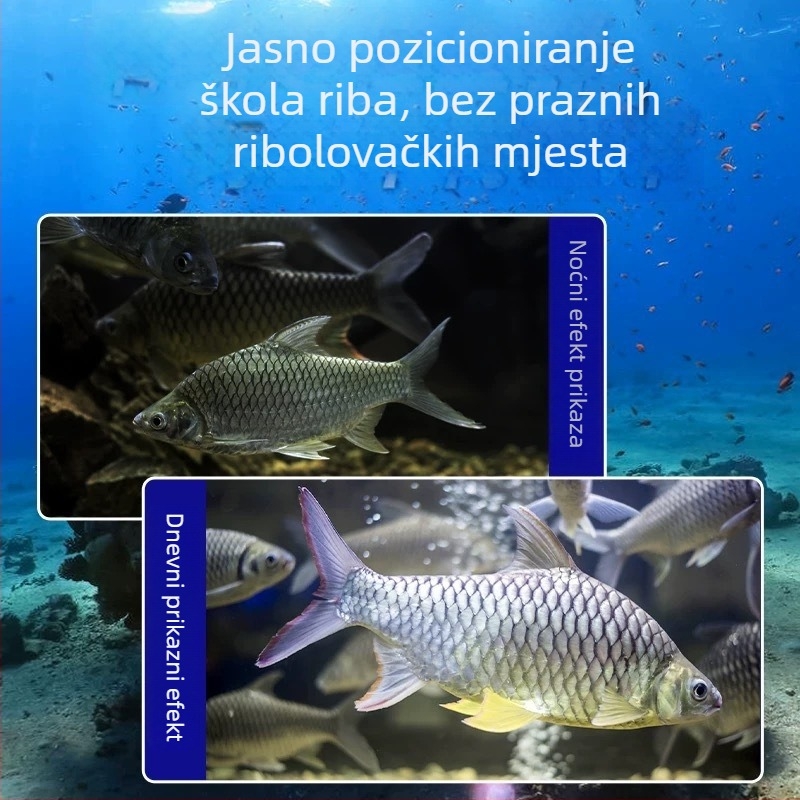 Podvodna HD kamera za ribolov s vizualnim prikazom, DC 10–18V napajanje, dubina 0,6–500 m