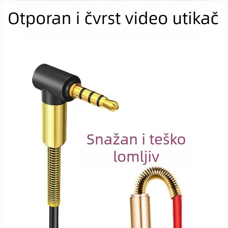 Podvodna linija za kameru za vizualno otkrivanje ribe, bakreno jezgro s emajliranim premazom, zlatno-pozlaćeni zavojni priključak, nosivost vuče 100 kg