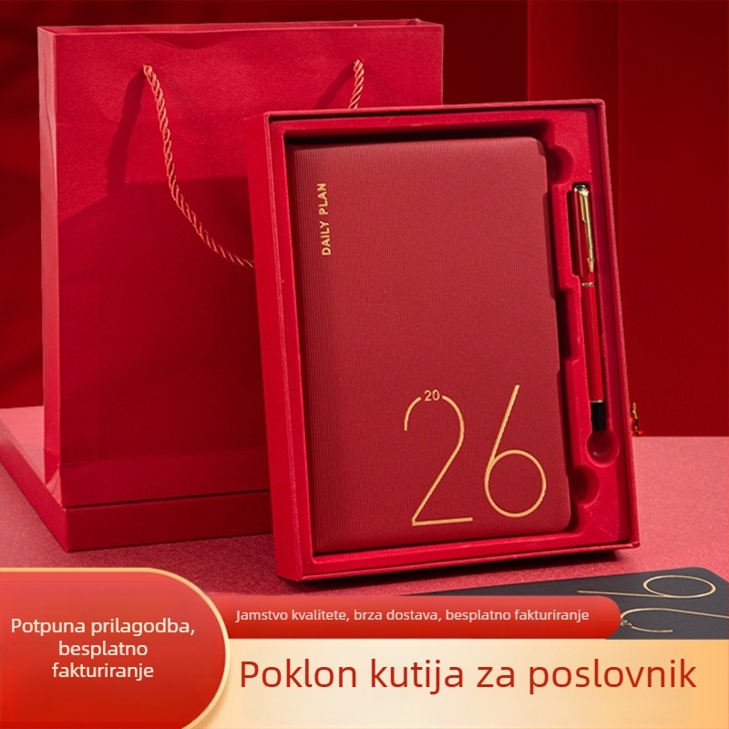 Bilježnica Wenzhe, PU korica, šavno uvez, papir od drvene celuloze, 100-200 stranica
