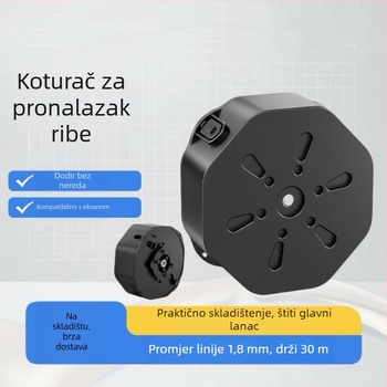 Bubnasti ribarski kolut s ručnim navijanjem, navijajući disk i baza nosača (50 kom.)