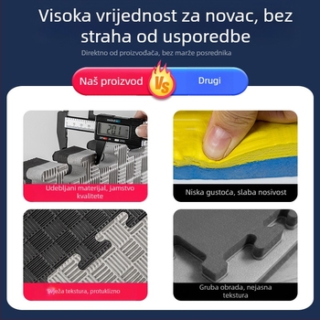 Podna prostirka za teretanu za trening borilačkih vještina, boksa i Taekwondo te ples • pjena • kvadratni oblik • periva