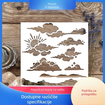 Set šablona za DIY zidnu umjetnost s šupljim šablonama za maskiranje spreja – Materijal: smola; Postup: skulptura; IP ovlaštenje: Ne; Privatna marka: Ne