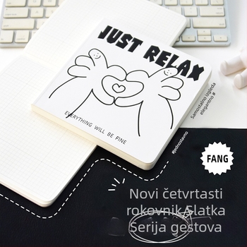 Bilježnica s kvadratnim mrežicama, sladak japansko-korejski stil (ljepilo uvez, papir 80 g, 100-200 stranica, ravno otvaranje)