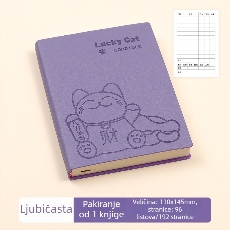 Bilježnica George Willsons: vezanje koncem, Dowling papir, 100 g, 100–200 stranica, kreativni dnevnik financija za kućne financije i dnevne troškove