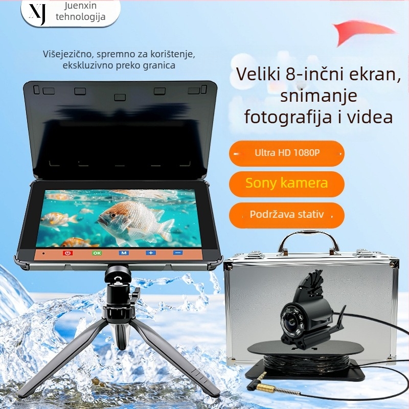 Nova generacija ribolovnog sonara s noćnim vidom i HD podvodnom kamerom — dubina 0,6–30 m; Li-ion baterija