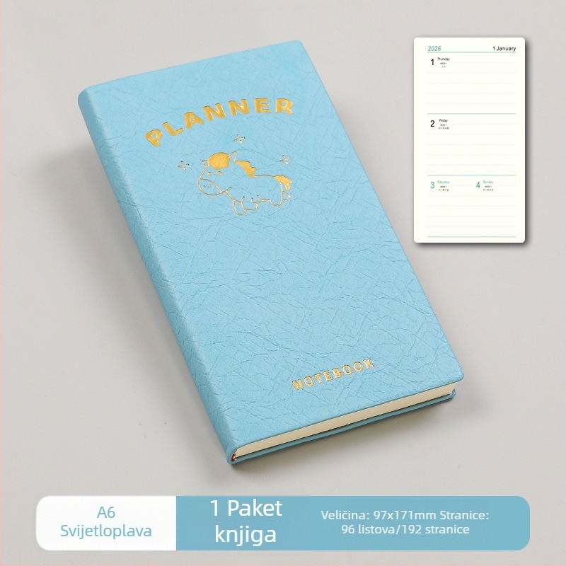George wilsons bilježnica s kožnim omotačem, šivanje koncem, Dowling papir, 100 g/m², 100–200 stranica, tjedni planer i kalendar, prenosni dnevnik za studij