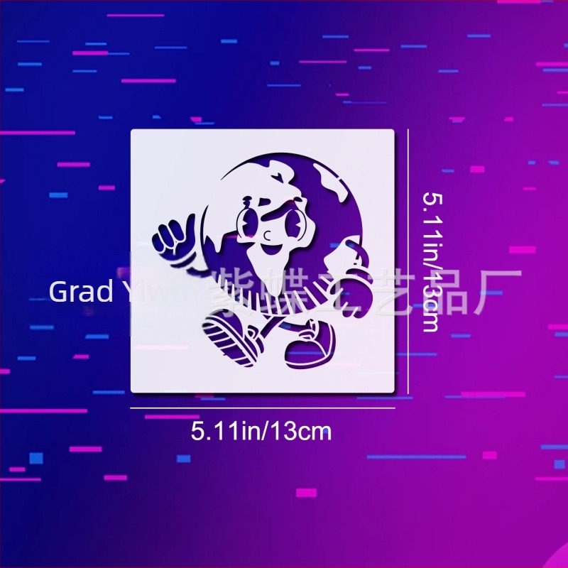 PET DIY šablona za crtanje s izrezanom kartom za graffiti ploču – Kôd proizvoda A1670 – Marka: Yiwu City Purple Butterfly Crafts Factory – Izvoz preko granice ekskluzivni izvor dobave: Da – IP ovlašten: Ne