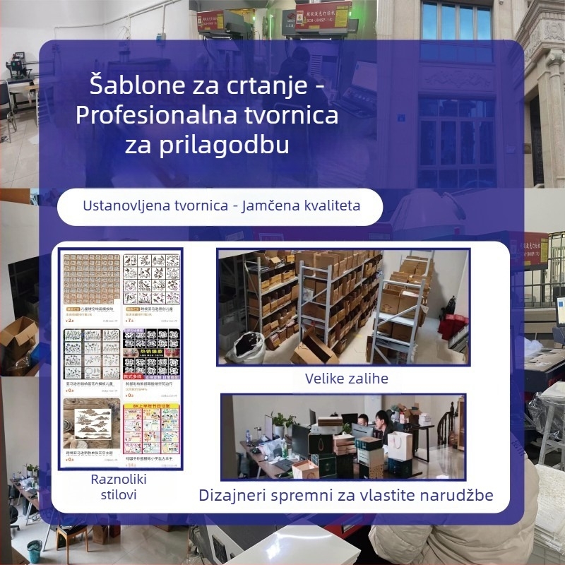 Šablona za crtanje s cvijećem, biljem i slovima, prorezani dizajn, prilagođena DIY grafiti ploča (Materijal: PET; Uvoz: Ne; IP autorizacija: Ne)