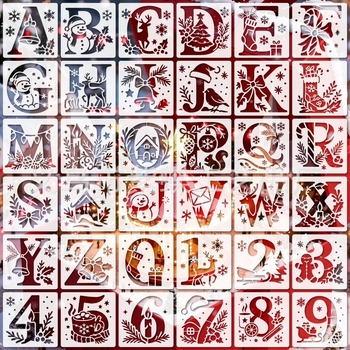 DIY šablona za praznike s alfabetom – PET materijal, model SJX-77, marka Yiwu Zidie Craft Factory, izvoz preko granica ekskluzivno, IP ovlaštenje: Ne