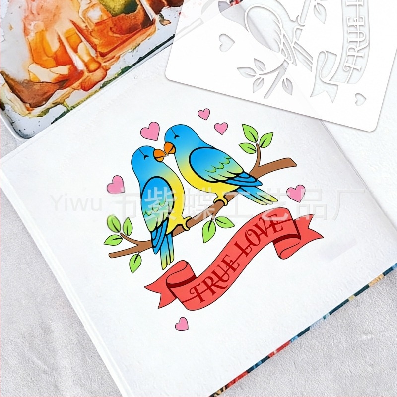 PET šablona za crtanje s temom Valentinovo, SJX-180, Yiwu City Purple Butterfly Crafts Factory