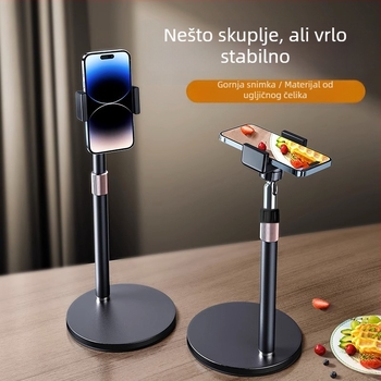Stalak za stolni telefon – cjelovita metalna konstrukcija, karbonska čelična, protiv podrhtavanja, za snimanje videa i prijenos uživo, Stand-PNZJ-K1, Gushichuan