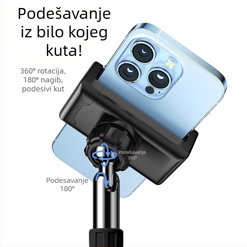 Stalak za stolni telefon – cjelovita metalna konstrukcija, karbonska čelična, protiv podrhtavanja, za snimanje videa i prijenos uživo, Stand-PNZJ-K1, Gushichuan