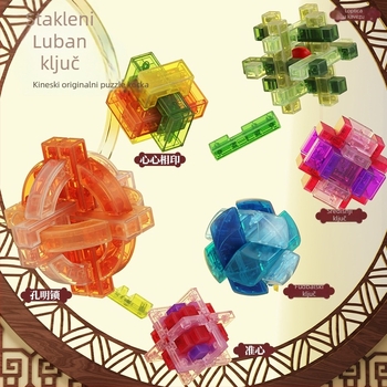 Sanrong Luban lock / Kongming lock puzzle, ABS materijal, trening strpljenja i razvoj kognitivnih sposobnosti, pakiranje u šarenoj kutiji