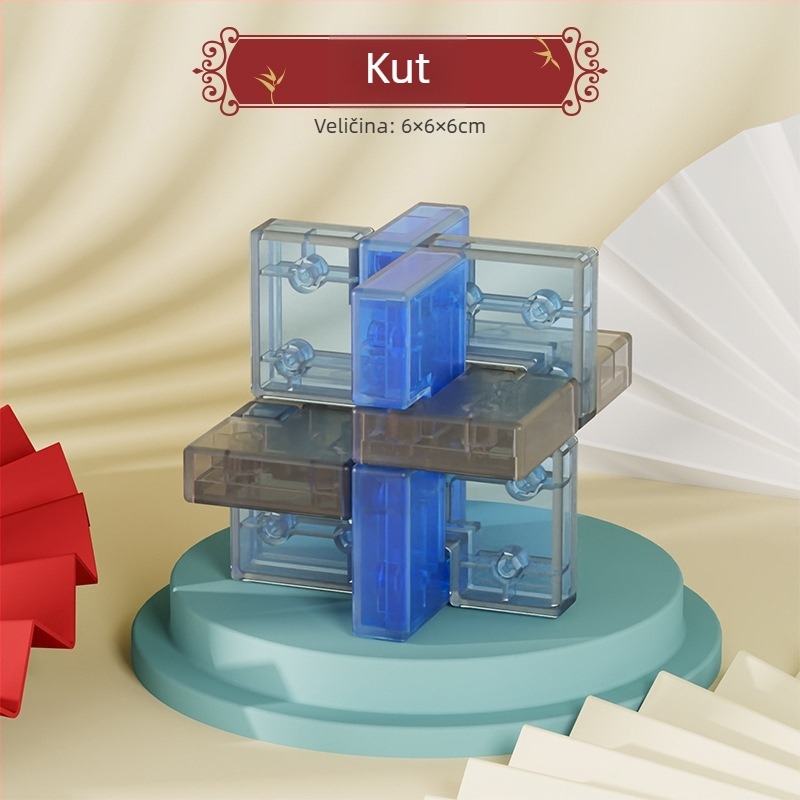 Sanrong Luban lock / Kongming lock puzzle, ABS materijal, trening strpljenja i razvoj kognitivnih sposobnosti, pakiranje u šarenoj kutiji