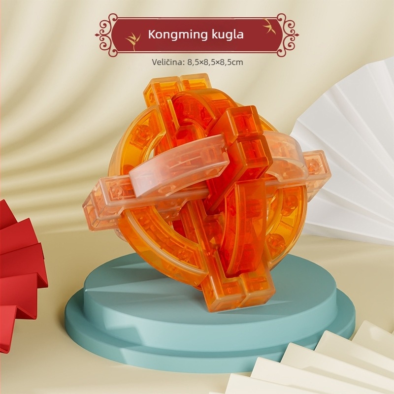 Sanrong Luban lock / Kongming lock puzzle, ABS materijal, trening strpljenja i razvoj kognitivnih sposobnosti, pakiranje u šarenoj kutiji