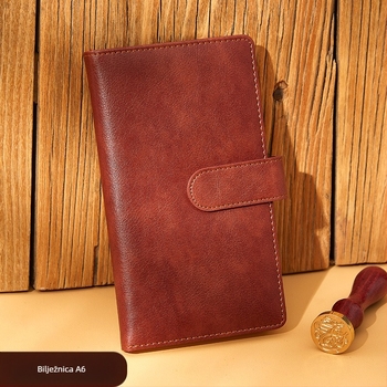 Bilježnica s kopčom od umjetne kože, žično vezanje, Forest papir 80 g/m², 200–300 stranica, poslovni ured stil