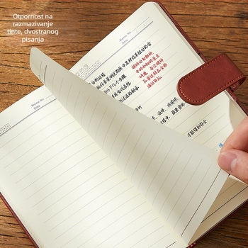 Bilježnica s kopčom od umjetne kože, žično vezanje, Forest papir 80 g/m², 200–300 stranica, poslovni ured stil