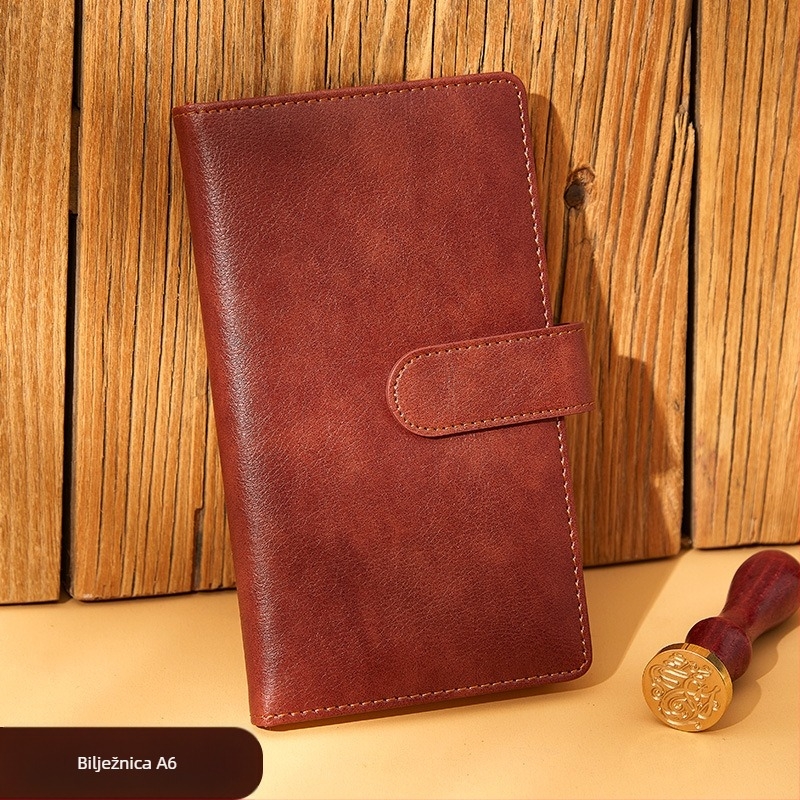 Bilježnica s kopčom od umjetne kože, žično vezanje, Forest papir 80 g/m², 200–300 stranica, poslovni ured stil