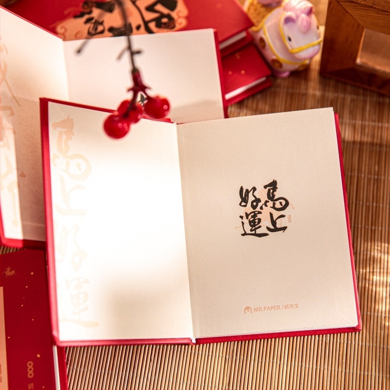 Mr. Paper bilježnica – jednostavan stil, šivanje i ljepilo, kućište od papira, papir za pisanje, 100–200 stranica