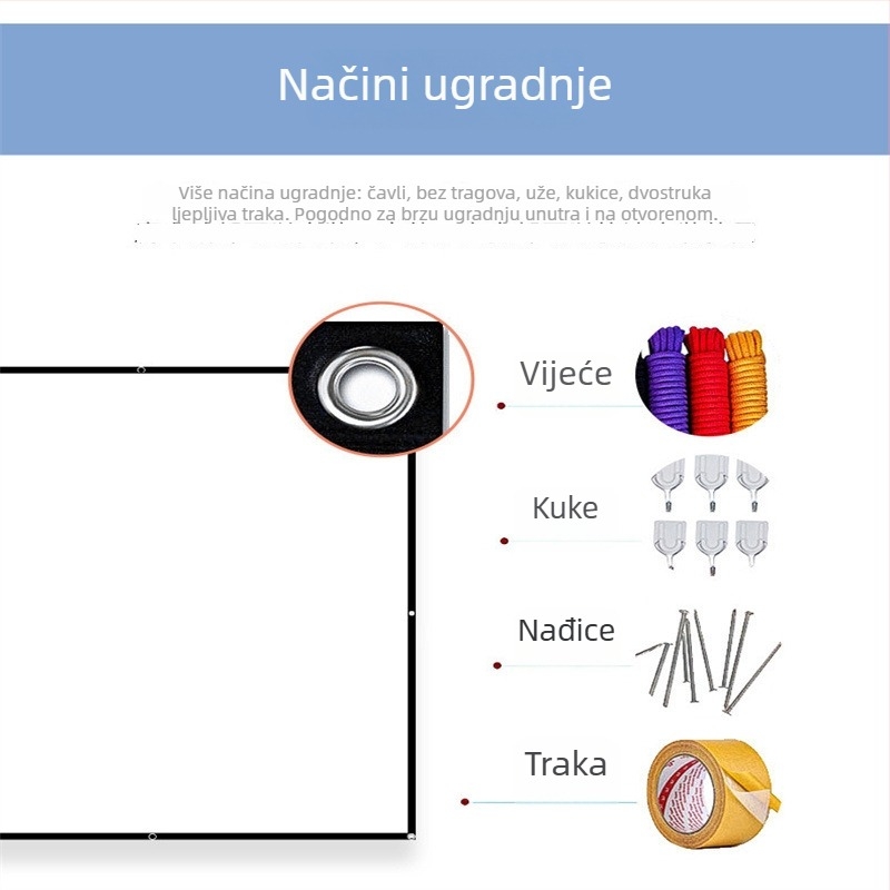 Autonomy prijenosni poliester projektorski zaslon s mekom površinom za vanjsku upotrebu (Brand Autonomy, Material Polyester, Screen Soft, Use Outdoor, Portable)