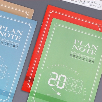 Bilježnica s Riding vezom, 24 lista (48 stranica), Forest papir 80 g, japanski/korejski slatki stil, kalendar 2024