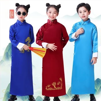 Dječji Crosstalk kaput, dugi rukav, 100% poliester, kineski stil, uzrast 3-8 godina