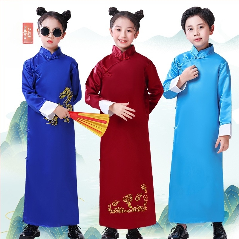 Dječji Crosstalk kaput, dugi rukav, 100% poliester, kineski stil, uzrast 3-8 godina