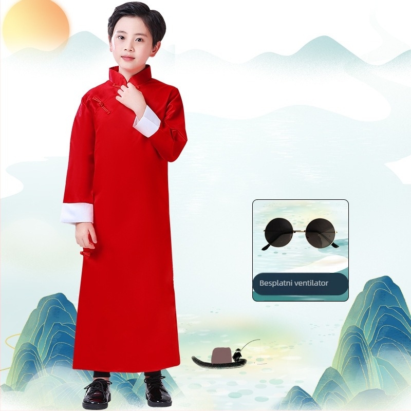 Dječji Crosstalk kaput, dugi rukav, 100% poliester, kineski stil, uzrast 3-8 godina