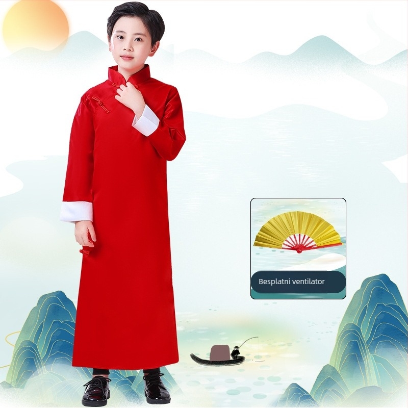 Dječji Crosstalk kaput, dugi rukav, 100% poliester, kineski stil, uzrast 3-8 godina