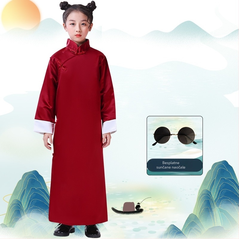 Dječji Crosstalk kaput, dugi rukav, 100% poliester, kineski stil, uzrast 3-8 godina