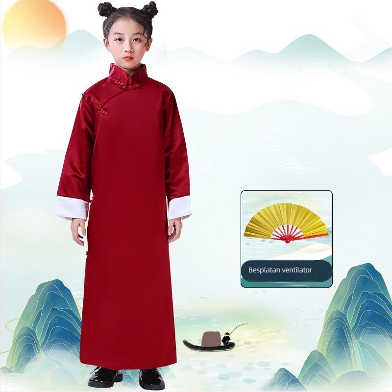 Dječji Crosstalk kaput, dugi rukav, 100% poliester, kineski stil, uzrast 3-8 godina