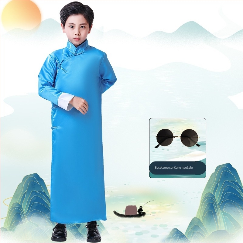 Dječji Crosstalk kaput, dugi rukav, 100% poliester, kineski stil, uzrast 3-8 godina