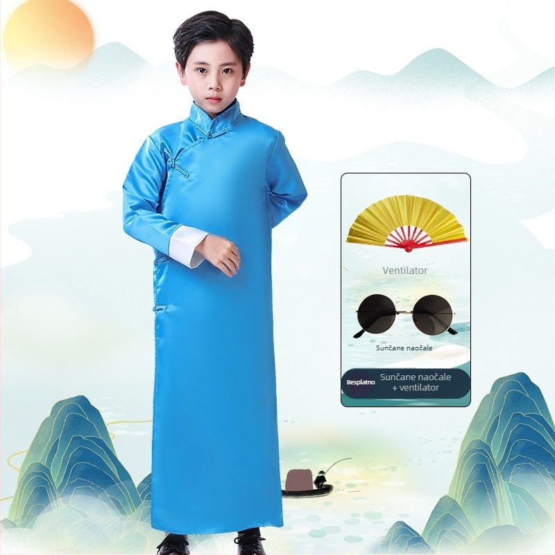 Dječji Crosstalk kaput, dugi rukav, 100% poliester, kineski stil, uzrast 3-8 godina